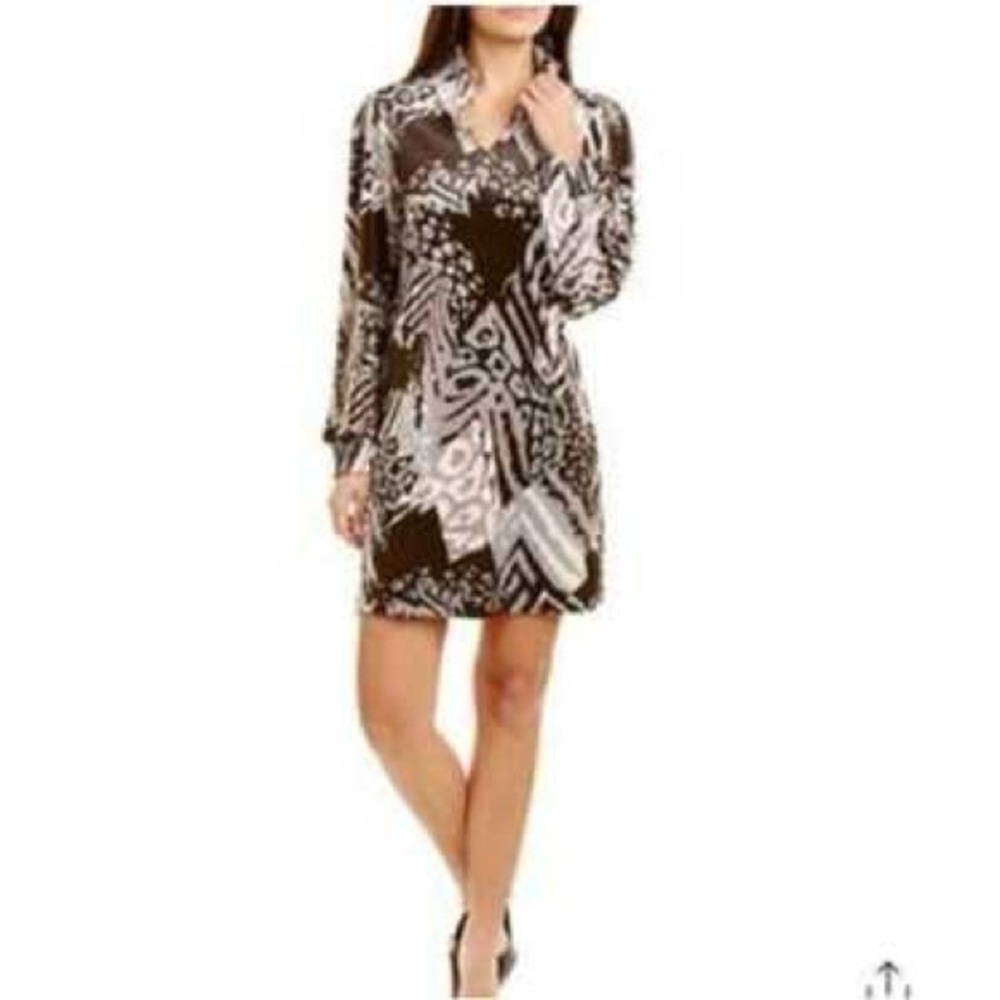 Tyler Boe Velour Animal Print Dress size S